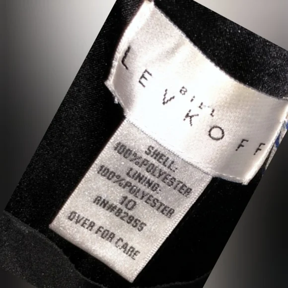 Bill Levkoff formal satin dress black size 10 - Picture 6 of 14